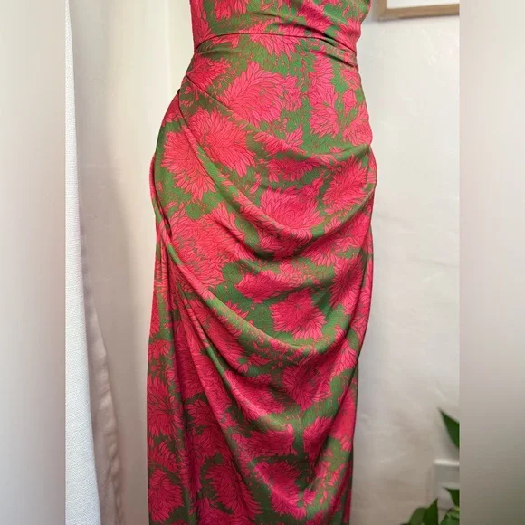 NWT GIGIIS Strapless Floral Gown – Pink/Green – Size S - Picture 4 of 12